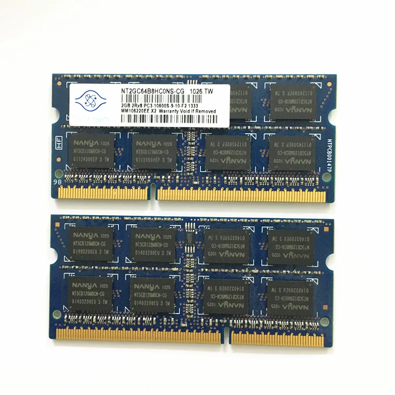 RAM Portable Nanya 8 Go DDR3 1600MHz SODIMM - Ouvert Jamais Utilisé