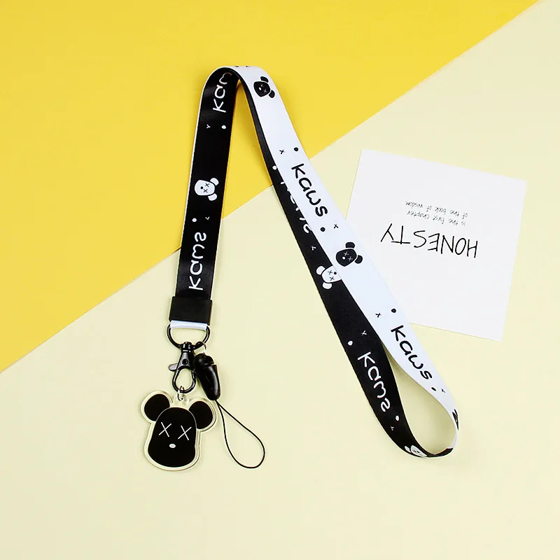 Cute Cartoon keychain Strap Neck straps Lanyards for keys ID Card Pass Gym Mobile Phone USB badge holder DIY Hang Rope Sling