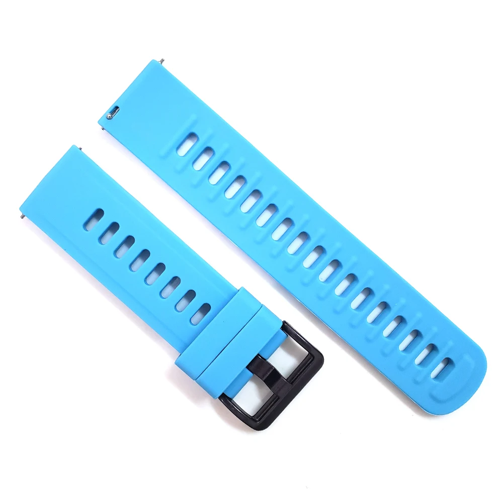 Blue Ремешок для часов Xiaomi Huami Amazfit Смарт-часы силиконовый ремешок для Amazfit Bip GTR 47 мм 42 мм GTS Pace Stratos браслет - Цвет ремешка: Blue