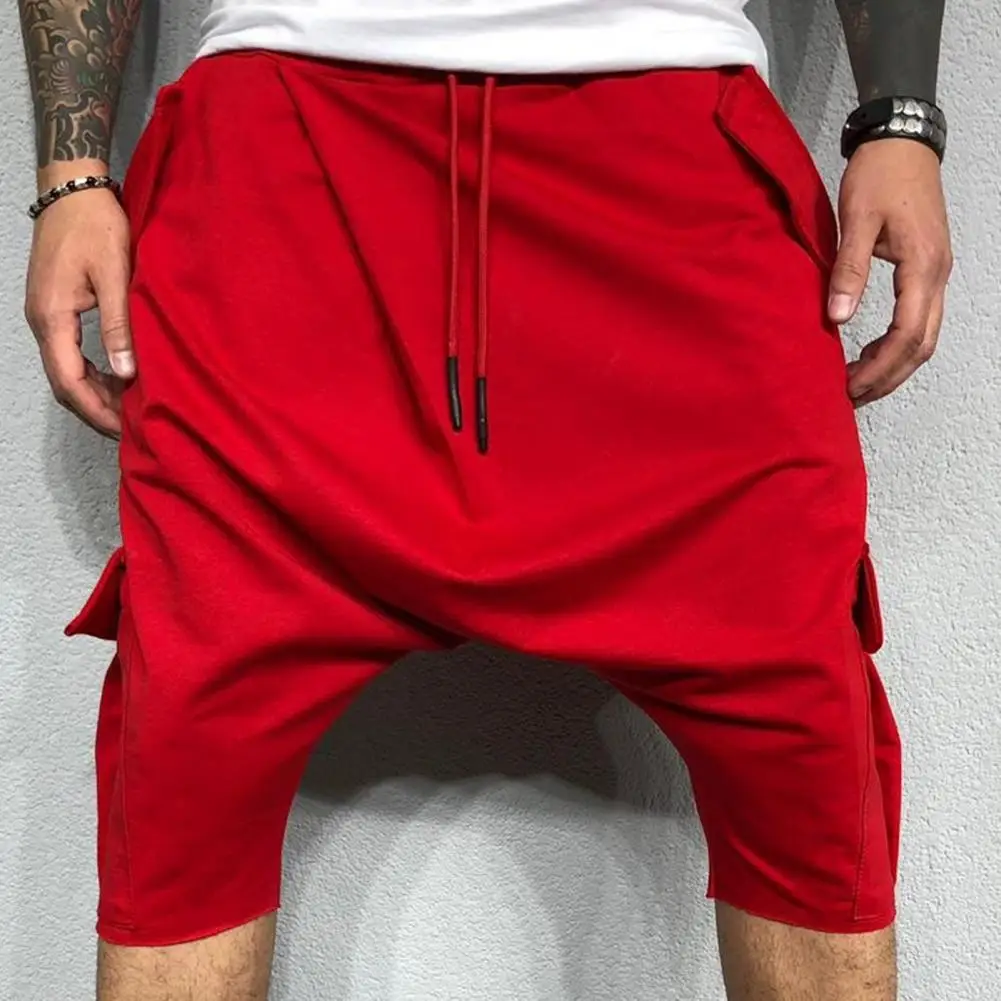 Men Harem Pants Men Harem Pants Adjustable Micro-elastic Soft Cotton Blend Low Crotch Cargo Trousers Summer Men's Clothing