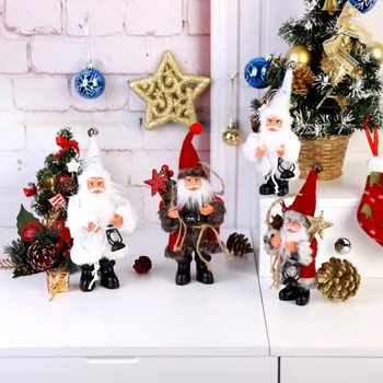 

2019 Merry Christmas Santa Claus Doll Christmas Tree Hanging Ornaments Decoration Kids Gift
