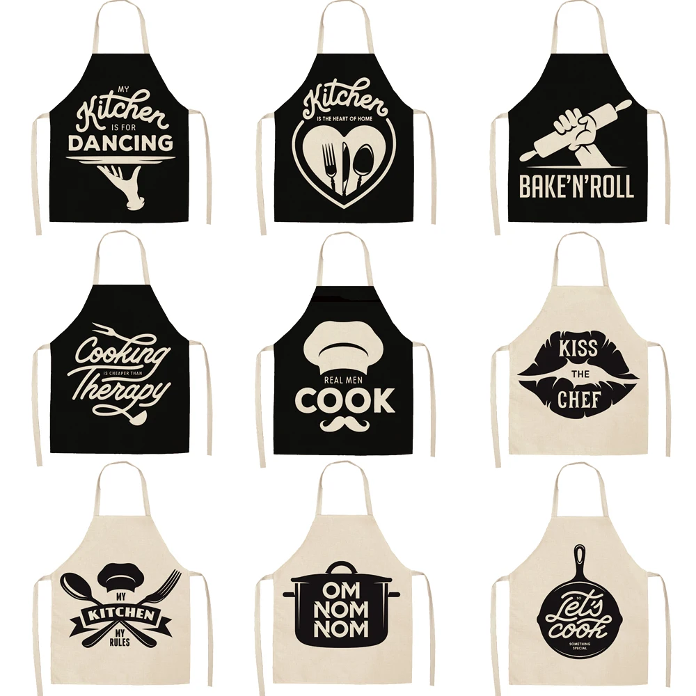 

Silstar Tex kitchen Tools Pattern Apron Men Knife Cross Pot Cooking Bib Goods For Home Barbershop