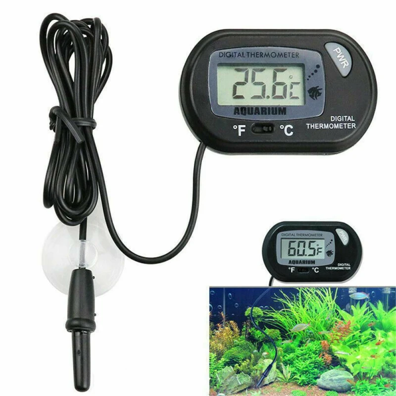 Waterproof LCD Digital Fish Tank Aquarium Thermometer Submersible Water Temperature Meter Fish Tank Temperature Control Tools