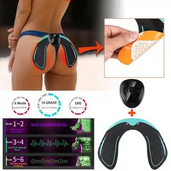 

EMS Hip Trainer Muscle Stimulator 6 Modes Buttock Lifting with U Shape Silicone Hip Pad Slimming Massager Fitness Body Shaping