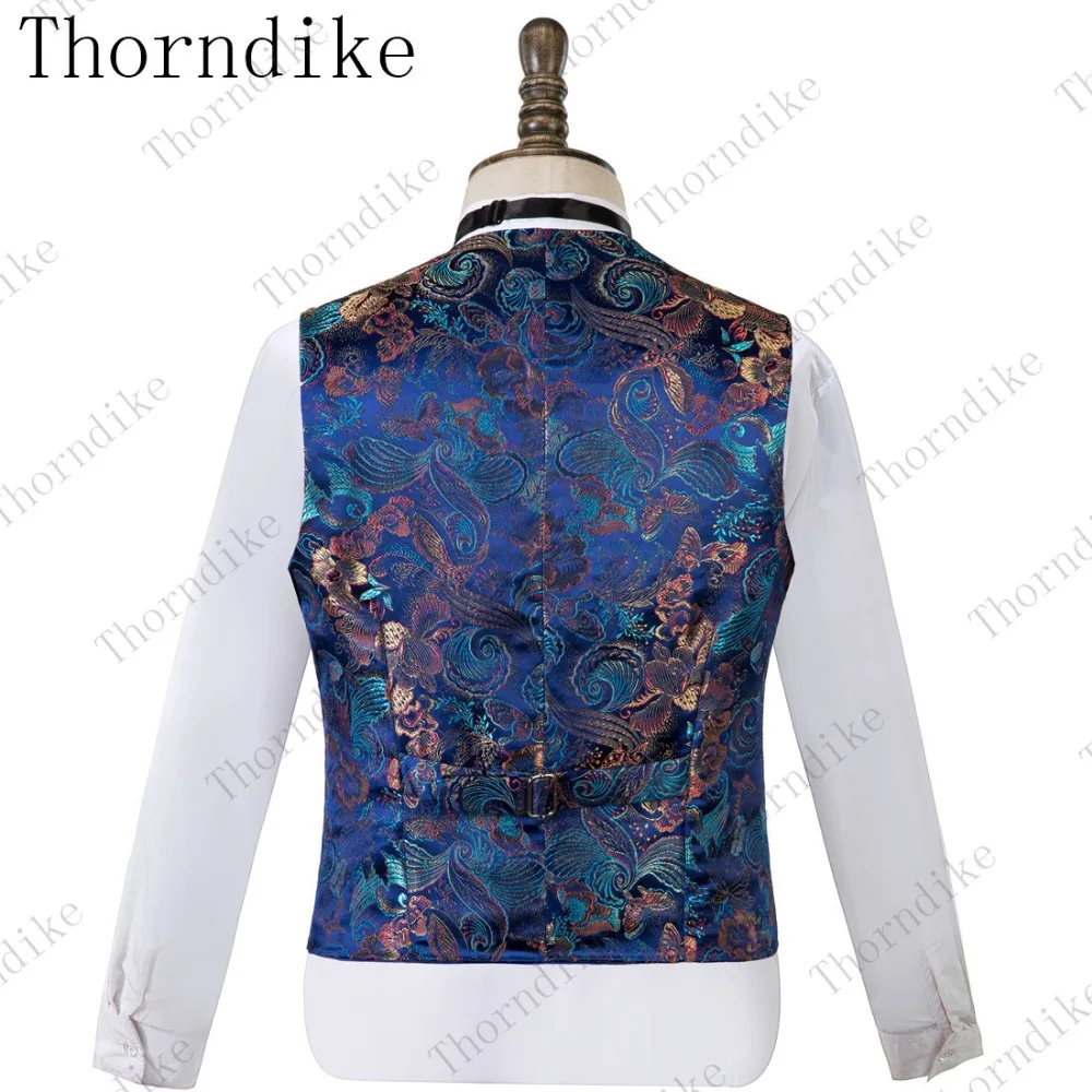 Thorndike Нежные мужские облегающие костюмы с рисунком Ambilight Новые мужские куртки+ брюки+ жилет 3 шт. Высокое качество Мужские Умные повседневные Костюмы