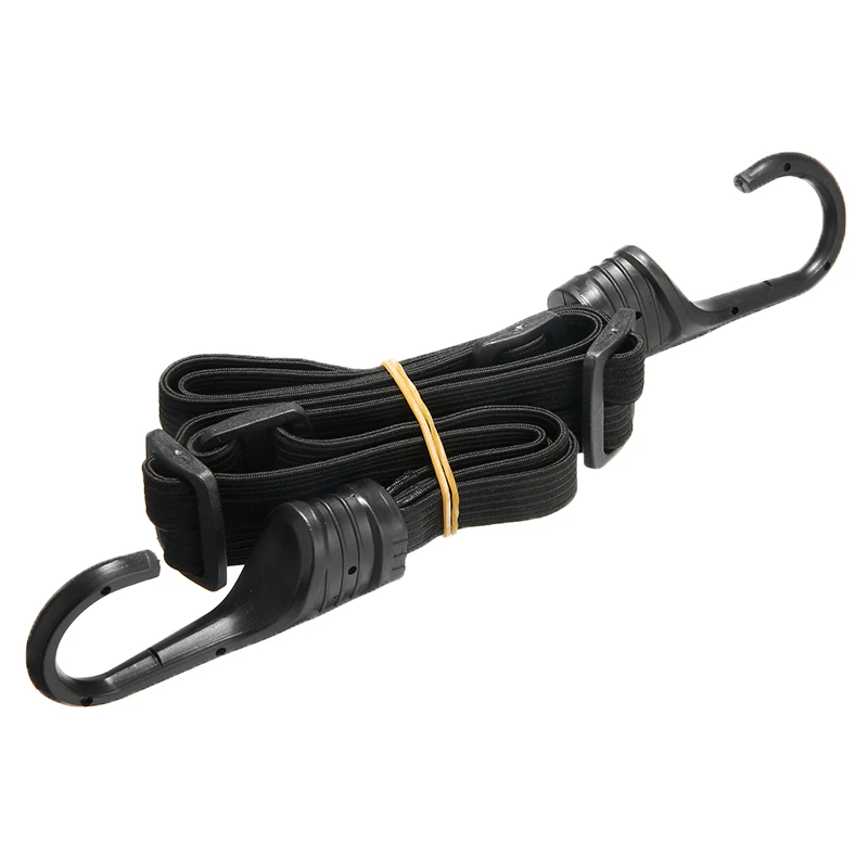 MAYITR Universal 60cm Motorcycle Luggage Mesh Strap Fixed Elastic Buckle Rope Motorcycle Helmet Net Bandage Black