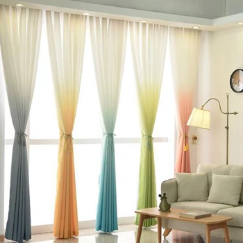 

Lychee Gradient Window Curtains Modern Shade Curtains 100x270cm for Living Room Bedroom Window Curtain Drape