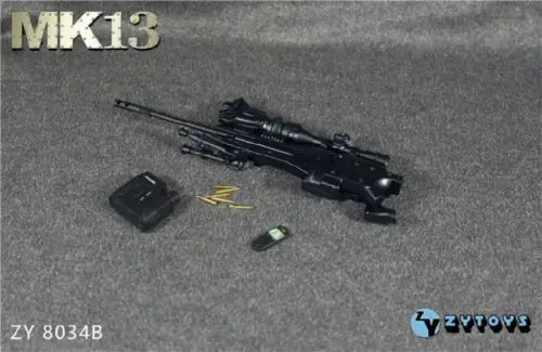 ZYTOYS ZY8034B MK13 снайперская винтовка черный пистолет Модель 1/6 масштаб пластик 12 ''солдат фигурка аксессуар