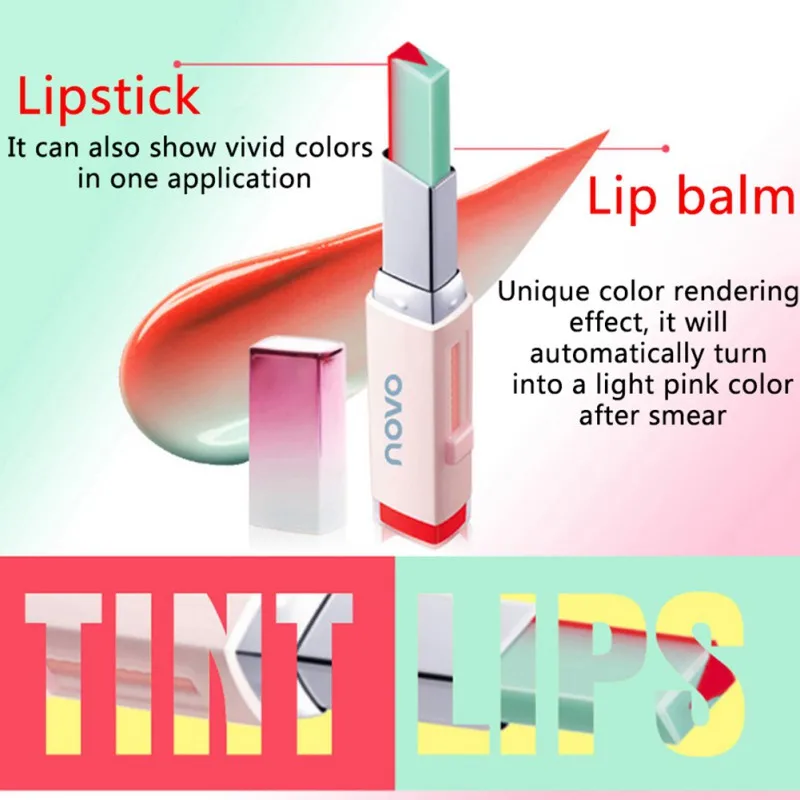 New Gradient Lipstick Two Color Moisturzing Lip Balm Long Lasting Moisturzing Nourishing Lipstick Balm Lip Cosmetic Makeup