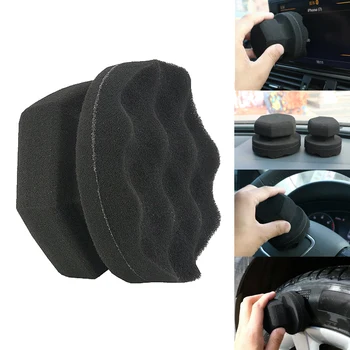 

Durable No Mess Ergonomic Pad Waxing Sponge Detailing Reusable Hex Grip Non Slip Shine Wave Type Tire Dressing Applicator