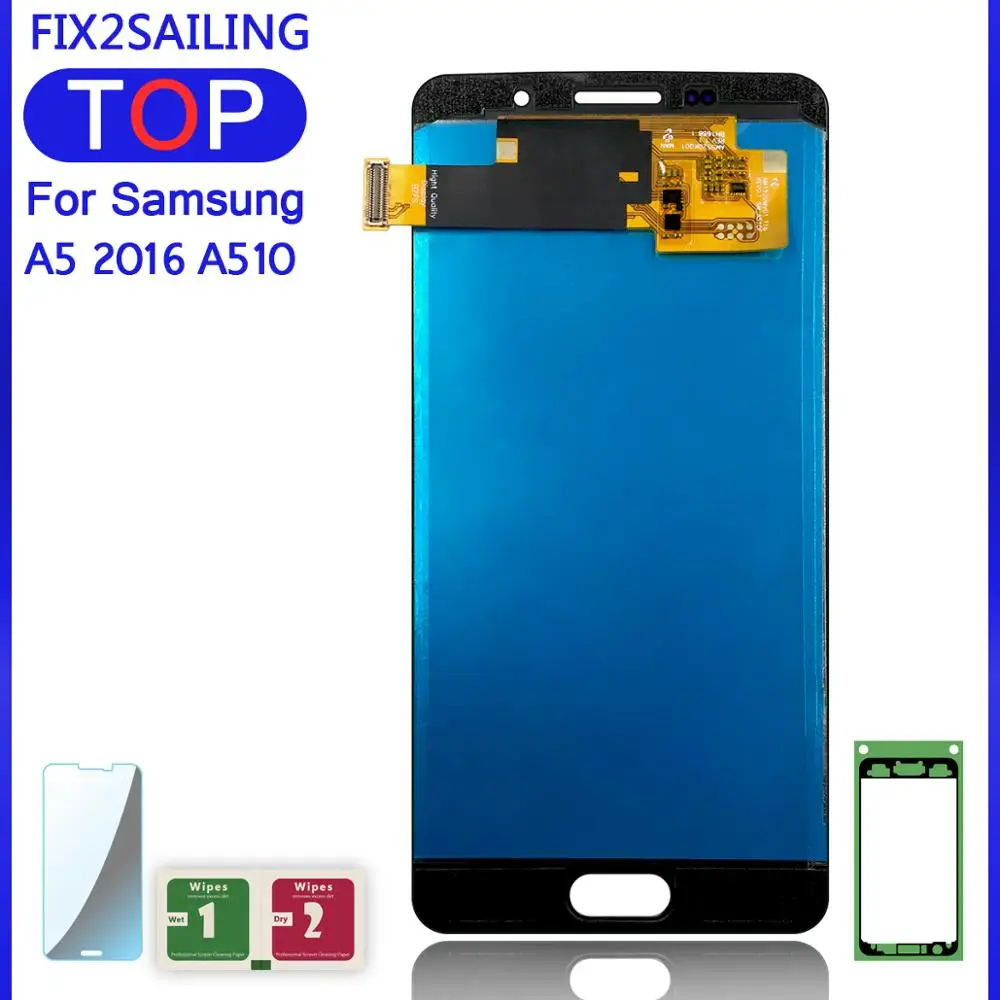 Для Samsung Galaxy A5 A510 A510F A510M A510FD A5100 Super AMOLED lcd s сменный ЖК-дисплей с сенсорным дигитайзером