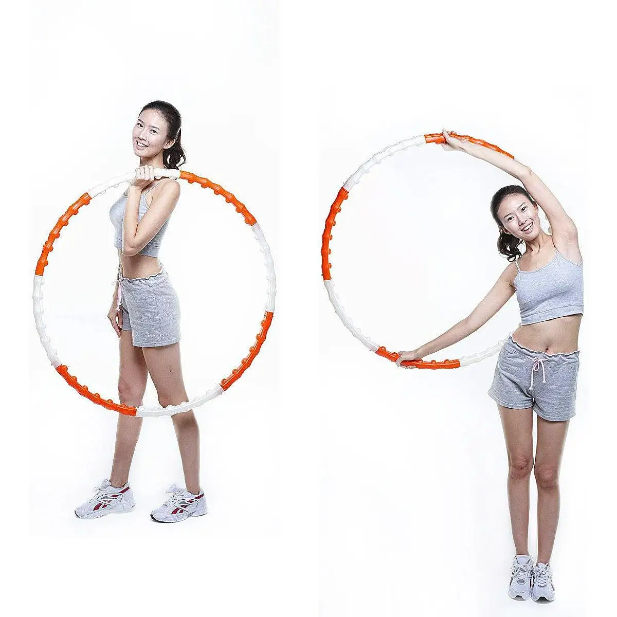 Hoola обруч фитнес здоровье 82 см взвешенный Магнитный Массажный мяч брюшные упражнения гимнастика Мода