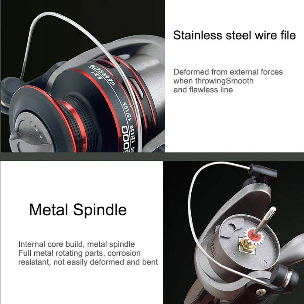 Rolamento de Alta Metal tipo ht Velocidade Cabeça Spining Carretel Silencioso Anti Reverso Constante Suave Pesca Pancing Roda N28 6 ht spining carretel silencioso anti reverso constante