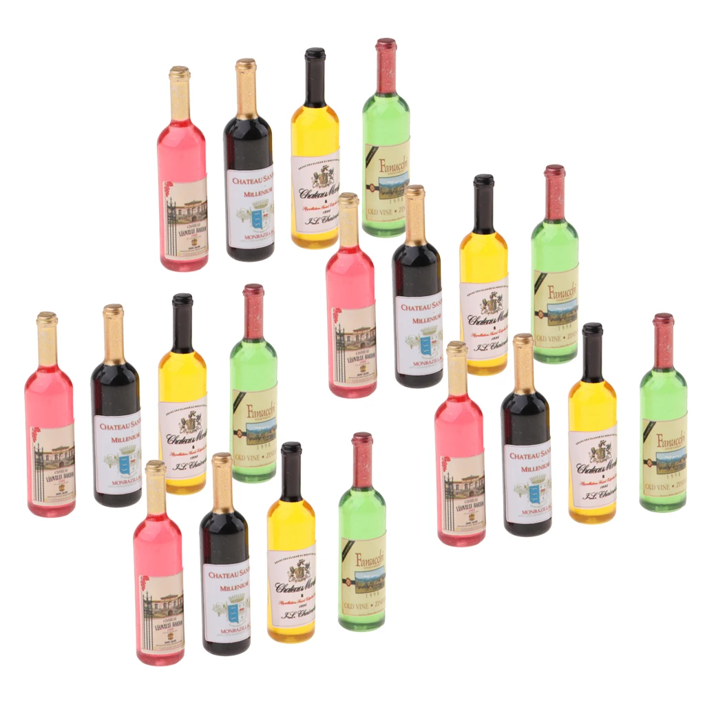 5 Set 1/12 Dollhouse Miniature Wine Bottles Champagne Bottles Kitchen Accs 5 Set 1/12 Dollhouse Miniature Wine Bottles Champagne Bottles Kitchen Accs