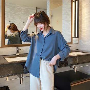 

2020 Spring Women Tops and Blouses Solid Chiffon Shirts OL Work Fashion Elegant Blusas Mujer Chic Korean Women Top ZCWXM