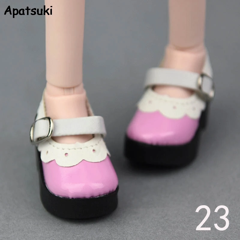 1 пара 6*2 5 см розовые белые кожаные модные туфли для 1/4 BJD кукольные 40-50 кукла Синьи