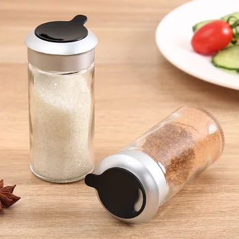 

3pcsKitchen Seasoning Jar Glass with Holes Household Pepper Bottle Dusting Cans Spread Bottle Barbecue Seasoning Tank Spice