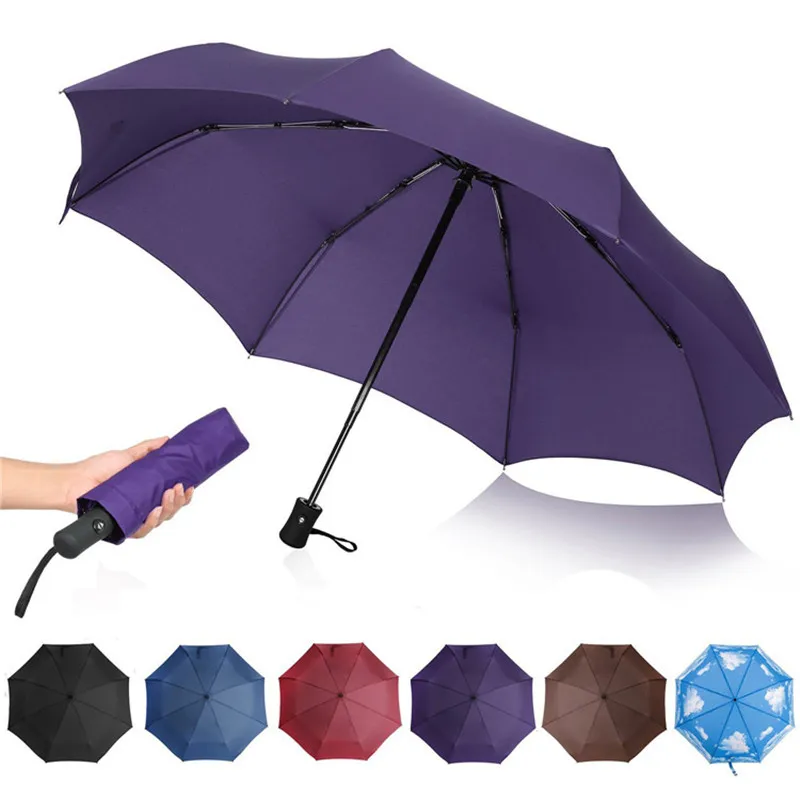 DMBRELLA автоматический дорожный зонт, компактный складной ветрозащитный водонепроницаемый зонт для мужчин и женщин DM008