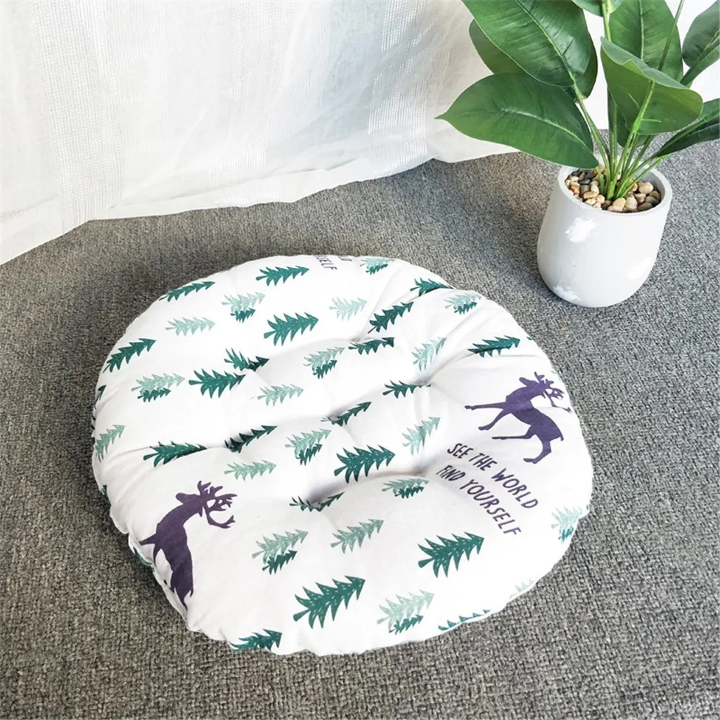 Chair Cushion Round Cotton Upholstery Soft Padded Cushion Pad Office Home Or Car Seat Cushion