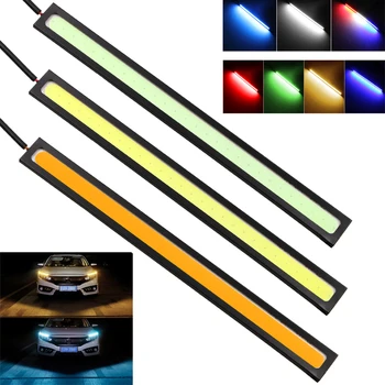 

1PCS 17cm COB LED DRL Driving Daytime Running Lights Strip 12V COB LED DRL Bar Aluminum Stripes Panel Car Working Lights