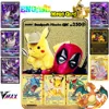 Pokemon Black Metal Game Fire Breathing Dragon Card Board Game Pikachu Gold Anniversary Collection Kids Metal Card 1