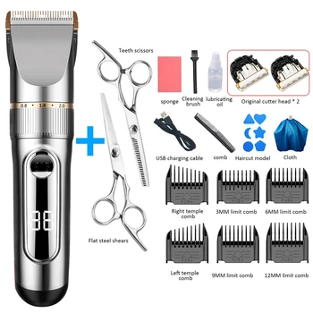 

Usb Smart Touch Lcd Hair Clipper Electric Hair Shaving Device Household Tools Electric Hair Clipper Set