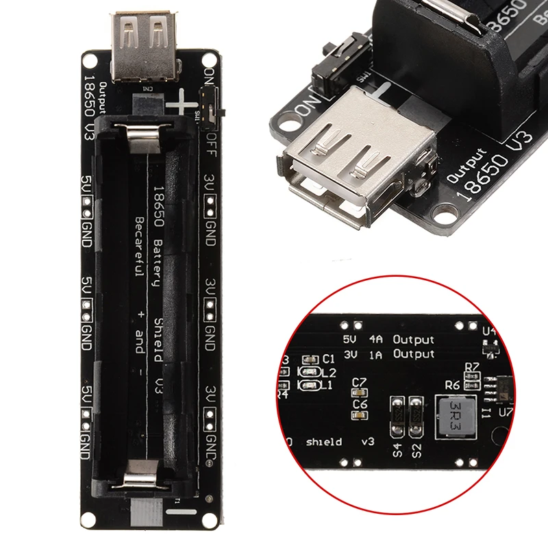Micro USB Wemos ESP32 18650 Battery Shield V3 ESP-32 LED for Arduino RaspberJ9US