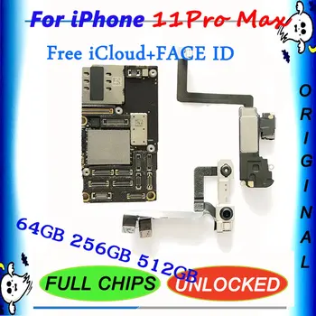 

Original Motherboard For iPhone 11 Pro Max Mainboard iCloud unlock Without with Face ID IOS Update Support 11pro max boards
