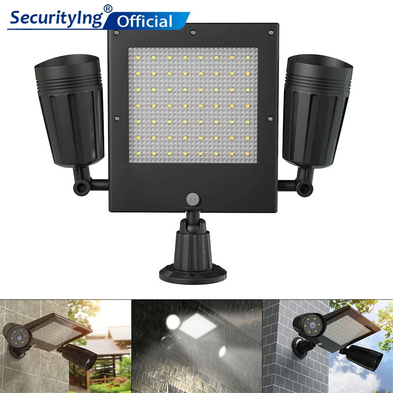

Solar Lamp 76LED Solar Double Spotlight Solar Led Outdoor 360Â° Rotating Solar Power PIR Motion Sensor Wall Light for Courtyard