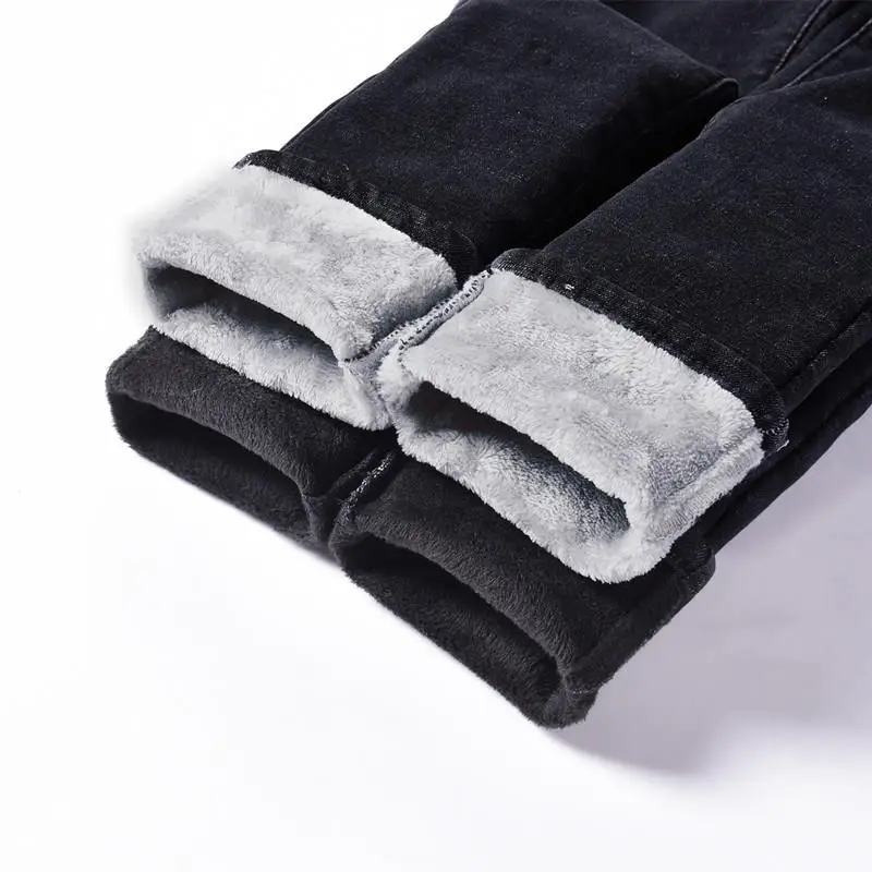 

Vintage High Waist Jeans Women Warm Thick Plus Velvet Denim Jeans Pants Trouser Stretch Slim Winter Pencil Pants Mom Jeans Q1948