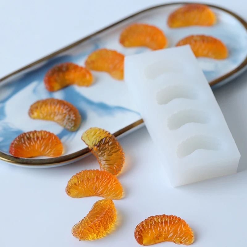 Silicone Molds Soap Dessert-Baking-Mould Candle-Making Orange Home-Decoration for 3D