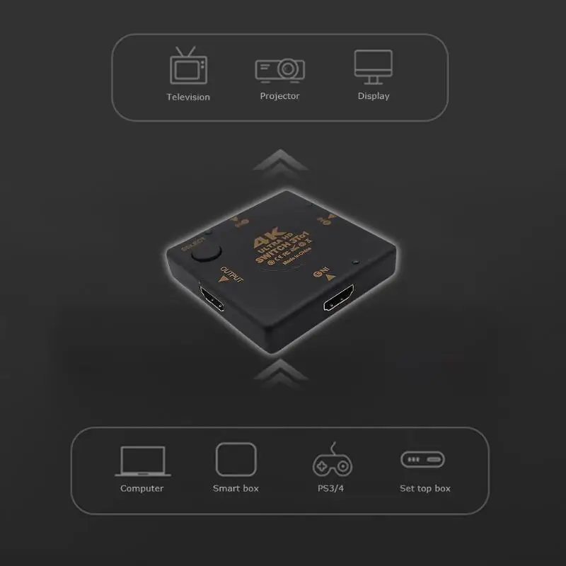 3 порта HDMI коммутатор 3 входа 1 выход концентратор видео аудио сплиттер конвертер совместим со стандартным HDTV 1.4a CTS1.4a