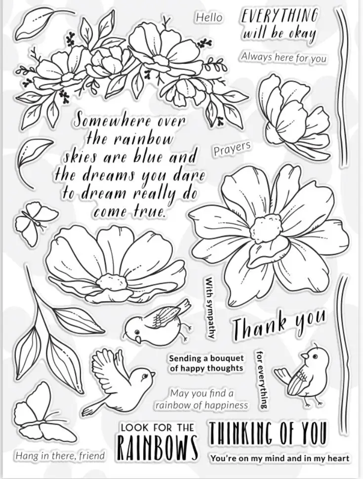 

flower Transparent Clear Stamps for D Clear Stamp Or stamp for DIY Scrapbooking Kids Fun Decoration SuppliesA2132