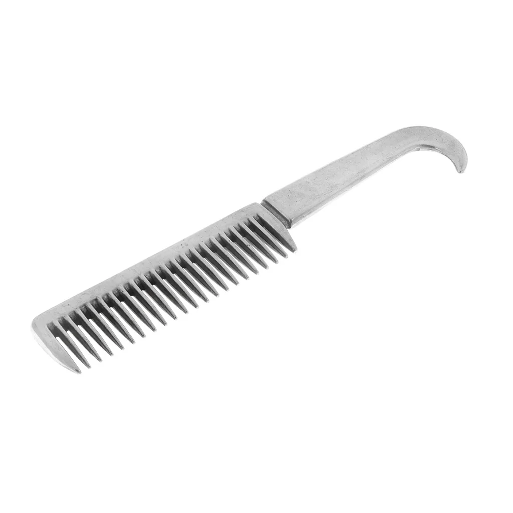 Stainless Steel Polished Horse Pony Grooming Comb Tool Currycomb Durable Horse Care Equipment