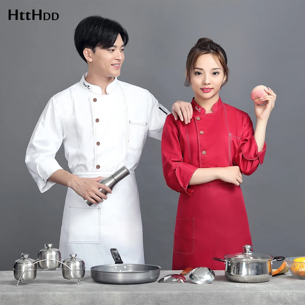 

Wholesale unisex kitchen chef uniform bakery food service chef short-sleeved breathable shirt double-breasted chef jacket clothe