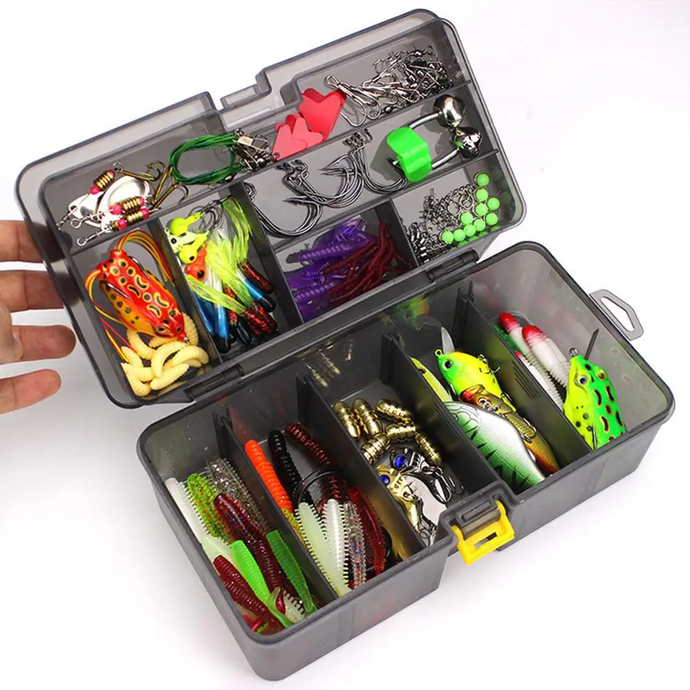 

168Pcs/set Multi-function Fishing Baits Hooks Kit Fishing Tackle Box Accessories