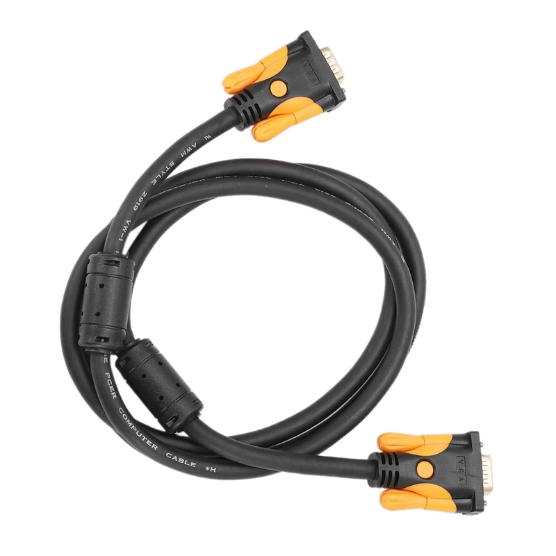 1.5M Computer Monitor VGA Extension Cable VGA M/M Wire HD 15 Pin Male to Male VGA Cord Copper Line for Laptop PC Projector