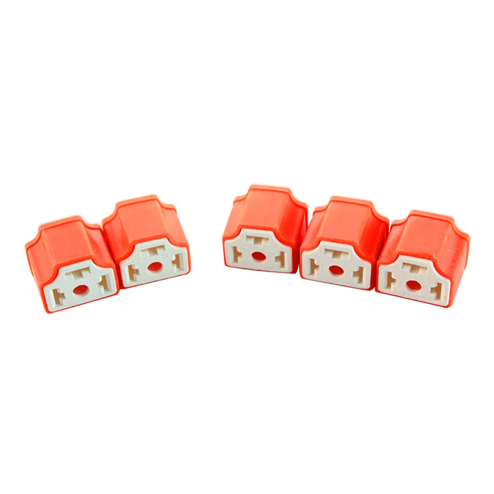 5pcs H4 9003 HB2 HID Connector Female Ceramic Plug Adapter Car Xenon Light Halogen Headlamp Socket w/Terminals Pins #1645*5