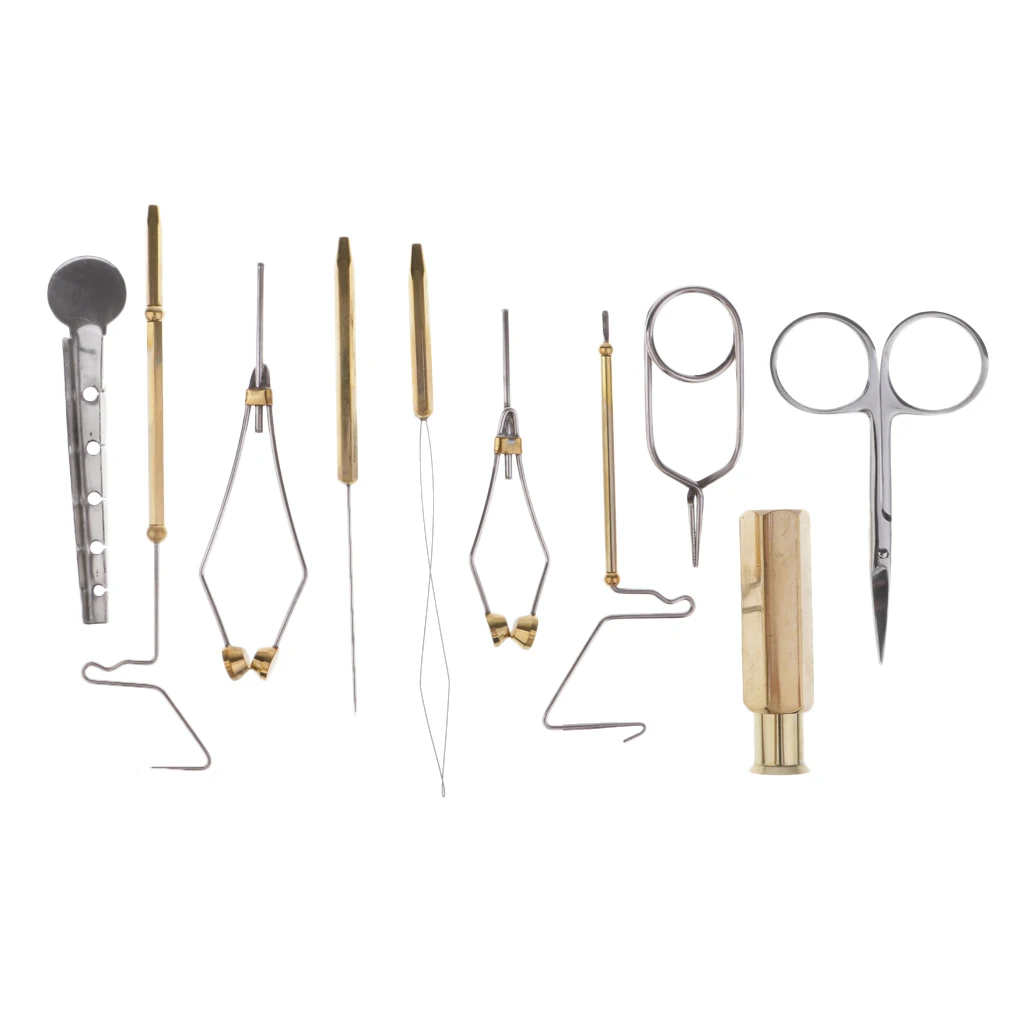 

19-Pieces Fly Fishing Tying Tools Kit with Storage Bag,Hair Stacker/Whip Finisher/Bodkin