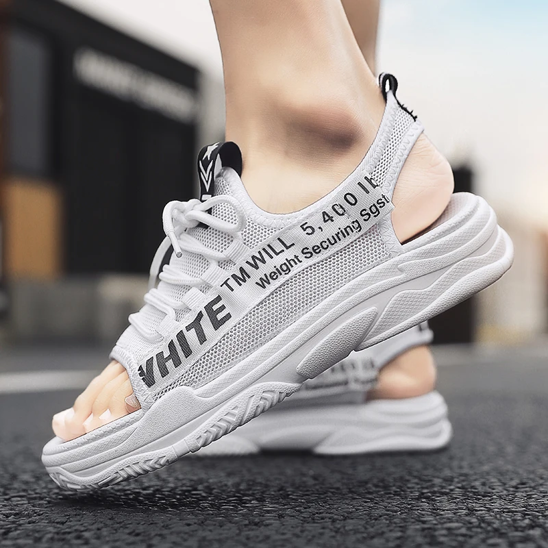 

CASOIPRA 2020 High Quality Men's Sandals Open Toe Slippers Men Summer Flip Flops Beach Shoes Brand Casual Slides Men