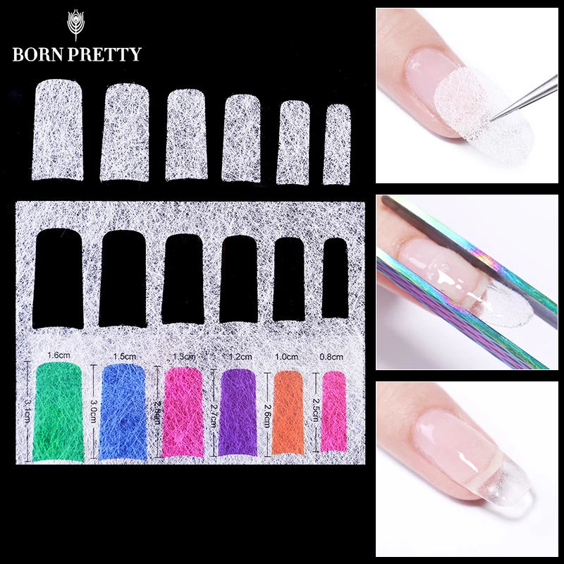 

Colorful Fiberglass Nail Extension Silks Kit Quick Building Gel Set Tip Nail Wraps Form Extension DIY Nail Art Tool Kit