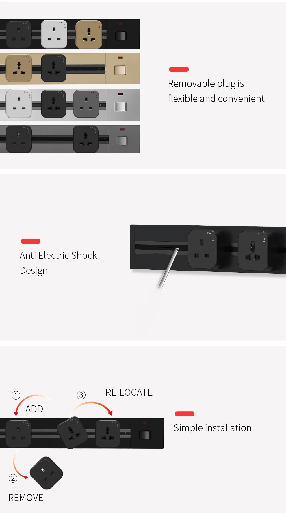 tomadas e acessórios elétricos