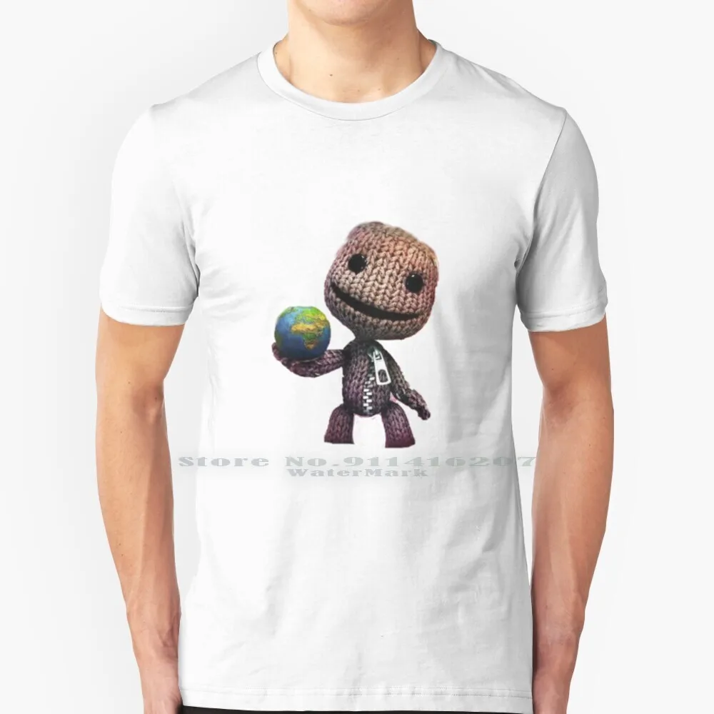 Maglietta Little Big Planet 100% Puro Cotone Piccolo Grande Pianeta Enorme Videogioco Xbox One Ps4 Big Man Soft Never Light