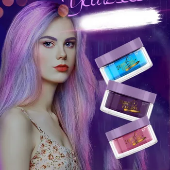 

Colorful Hair Wax Disposable Hair Dye Cream Non-toxic Hair Coloring Mud Keep 24 Hours Hair Fashion Freestyle As You Like -