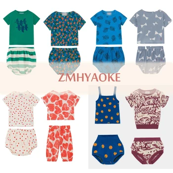

ZMHYAOKE 2020 New Summer Baby Girls Clothes Children's Sets Fashion Beach Christmas Boutique Kids Clothing Boys Clothes