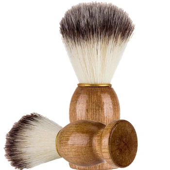 

4PCS Wooden Handle Men Shaving Brush Soft Shaving Barber Salon Men Facial Beard Cleaning Device Shave Tool