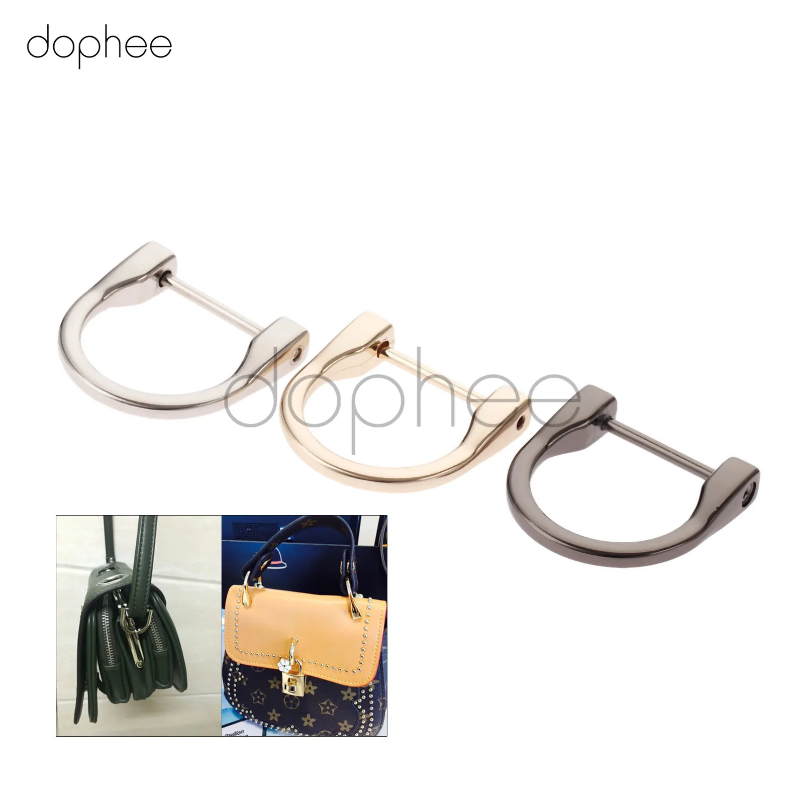 Dophee 2 шт. 38*38 мм металлическая d образная Пряжка Съемная открывающаяся сумка