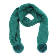 Осенне-зимний детский шарф, модные теплые вязаные длинные шарфы из кроличьей шерсти, детский теплый шерстяной кашемировый шарф sjaal