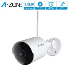 A-ZONE 3.0MP CCTV безопасности IP Wifi камера Onvif наружного ночного видения двухстороннее аудио домашняя беспроводная цилиндрическая камера наблюдения