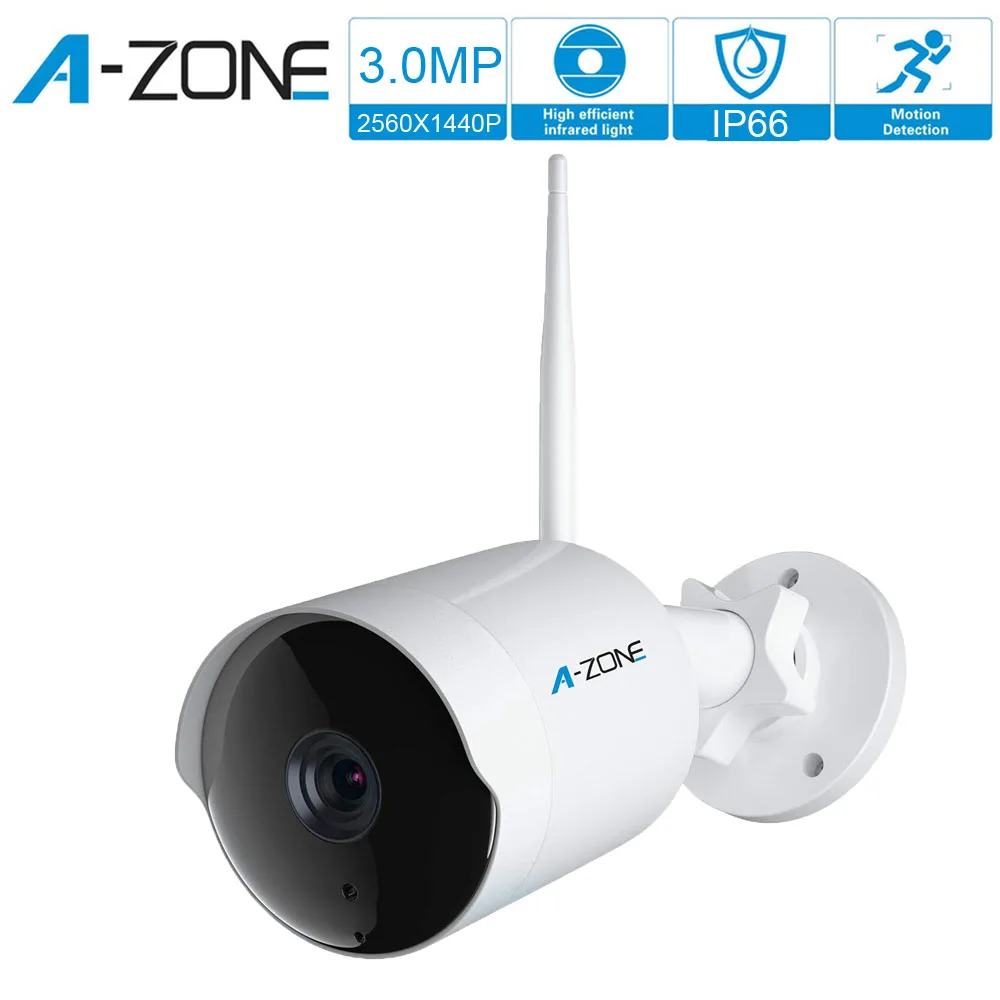 A ZONE 3.0MP CCTV безопасности IP Wifi камера Onvif наружного ночного видения двухстороннее